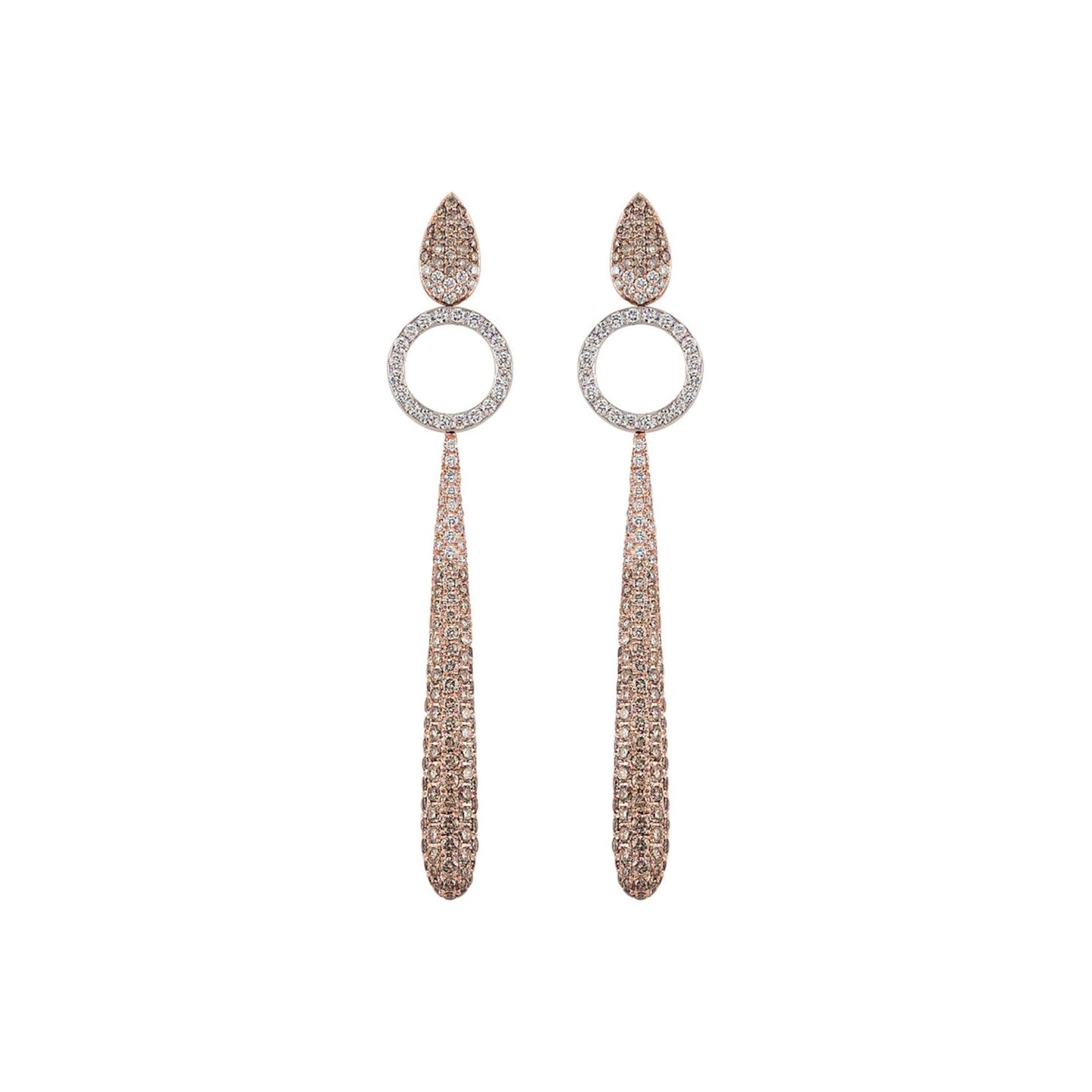 Dolce Vita Ohrringe, Bicolor-Gold • Diamant von Al Coro (E2188BDR)