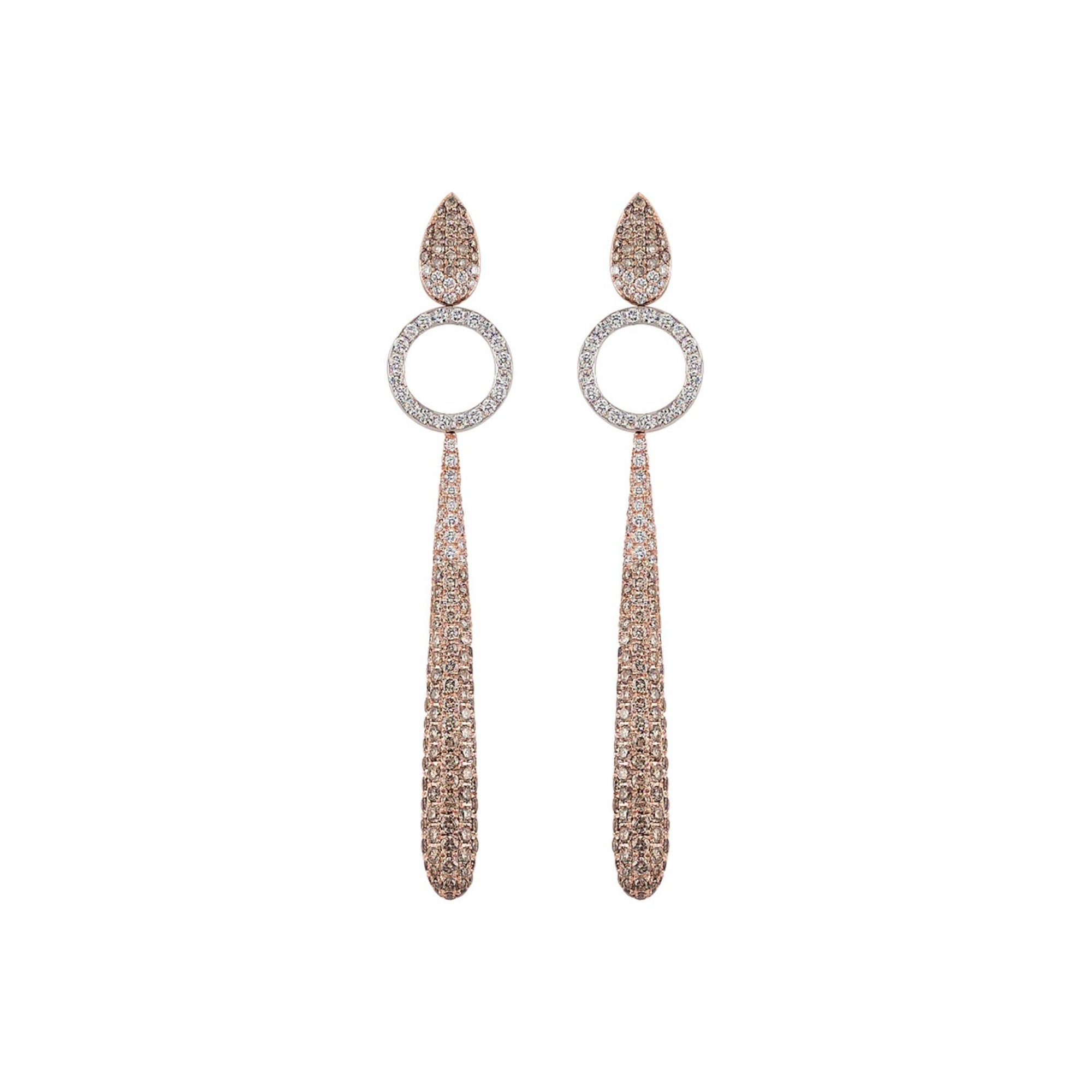 Al Coro Dolce Vita Ohrringe (E2188BDR) aus Bicolor-Gold mit Diamant