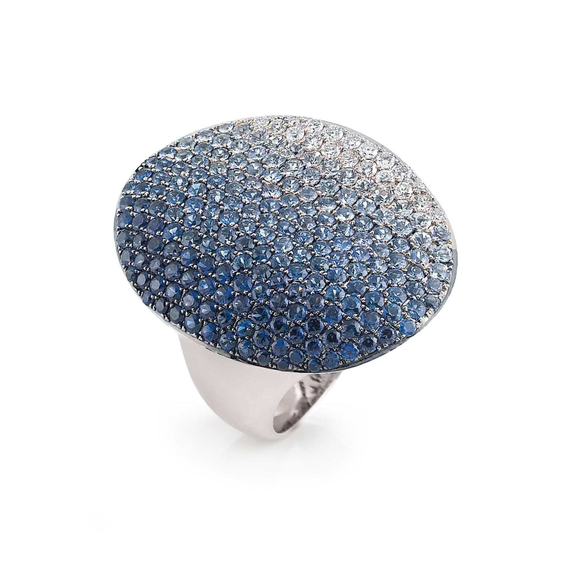 Al Coro Dolce Vita Ring (NR2659S) aus Weißgold mit Diamant und Saphir