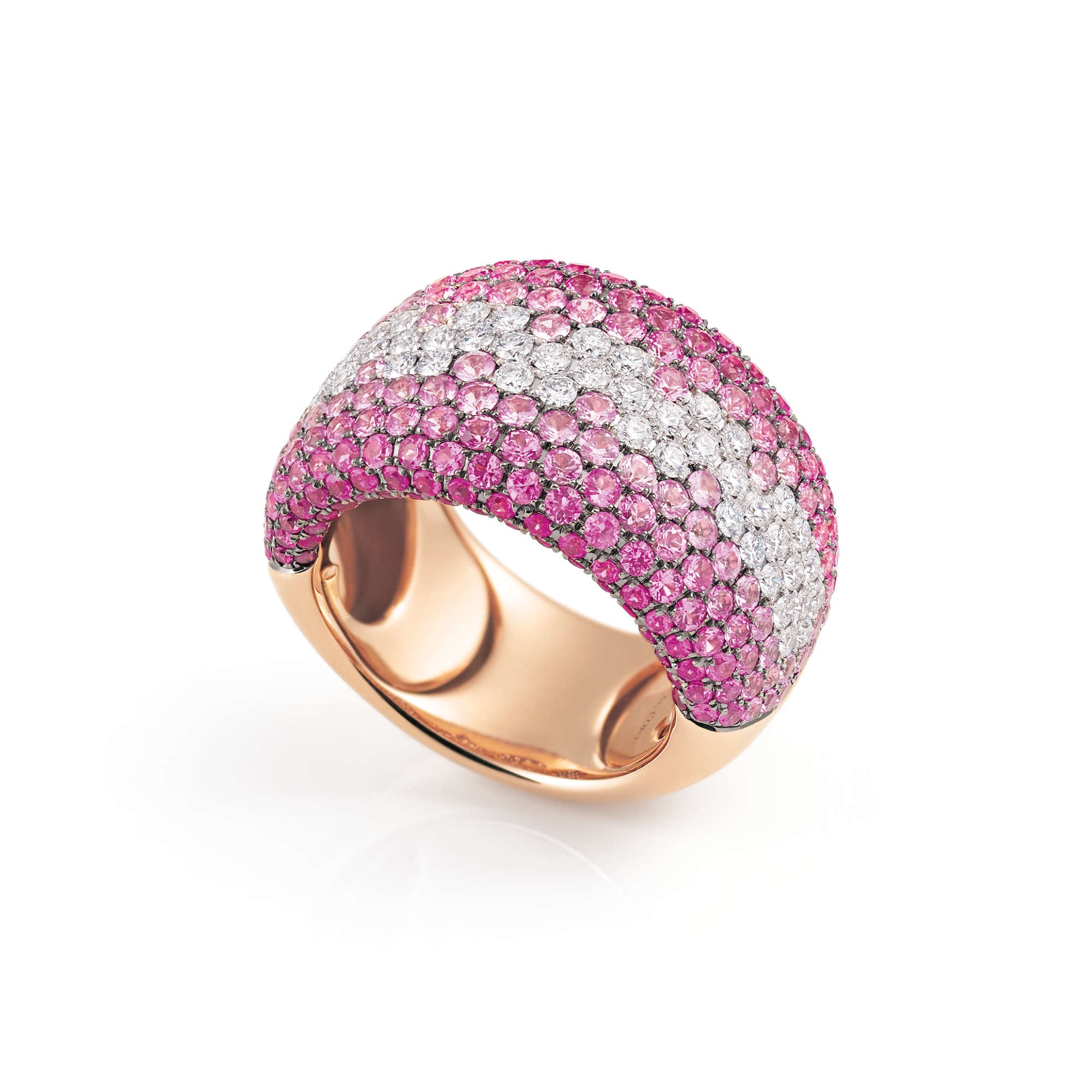Al Coro Dolce Vita Ring (NR276PSWR) aus Bicolor-Gold mit Diamant und Saphir