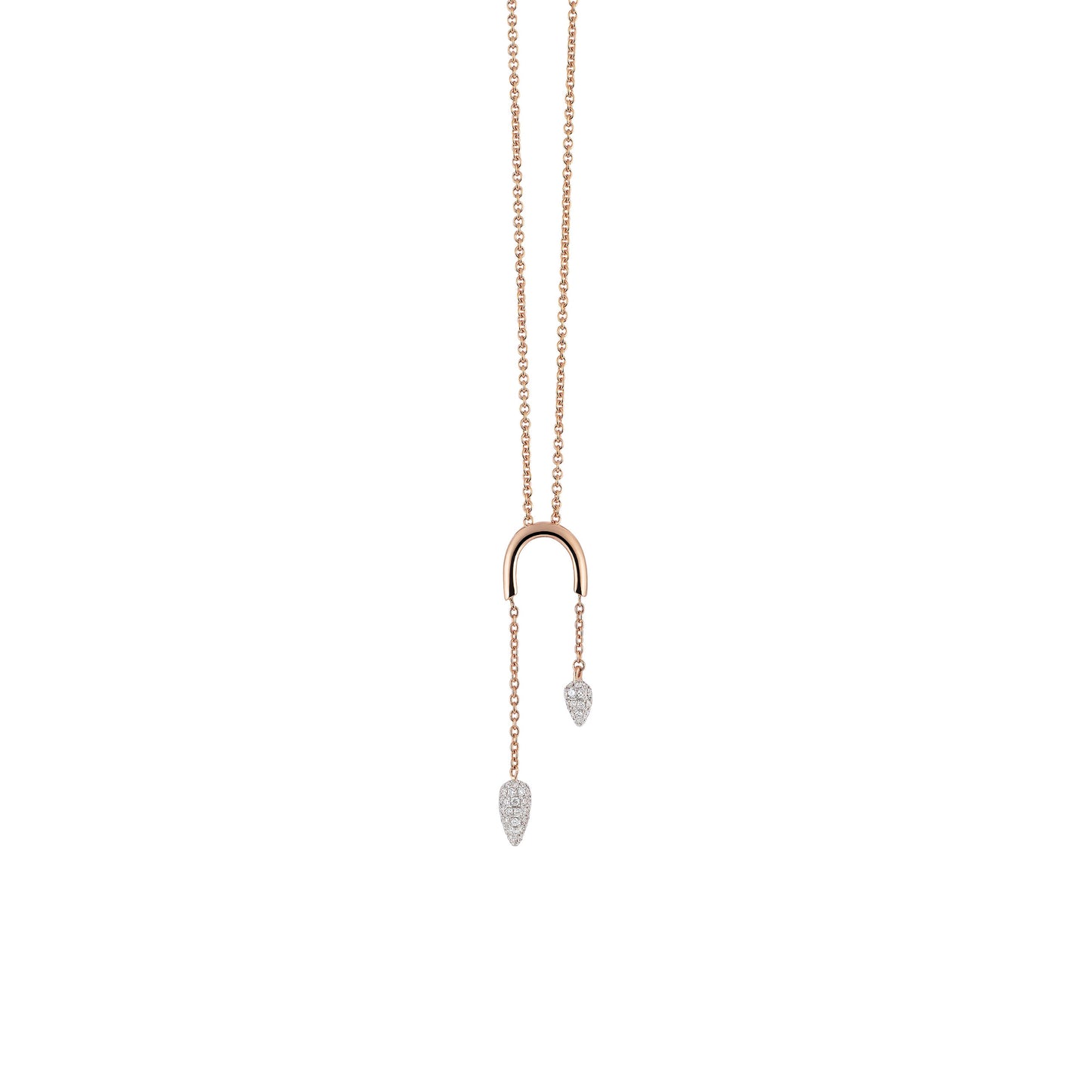 Al Coro Goccia Collier (NC7553WR) aus Roségold mit Diamant