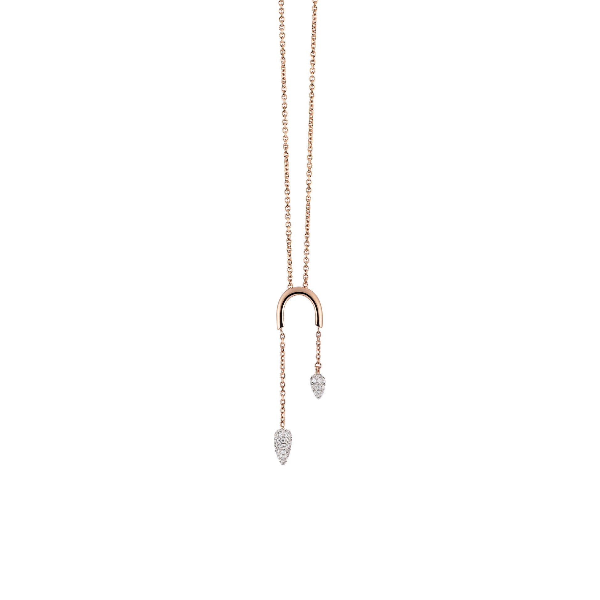 Al Coro Goccia Collier (NC7553WR) aus Roségold mit Diamant