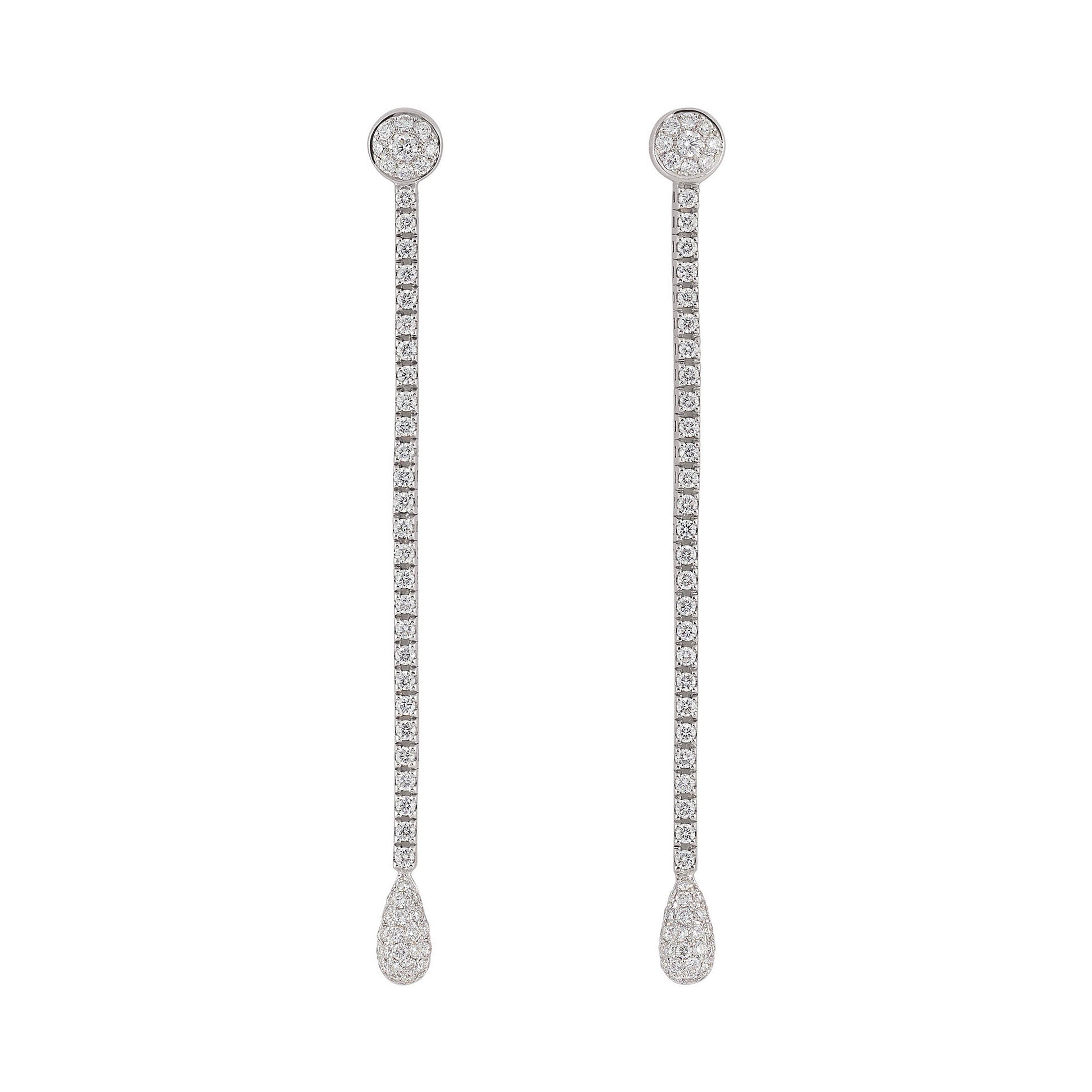 Al Coro Goccia Ohrhänger (NE632WW) aus Weißgold mit Diamant