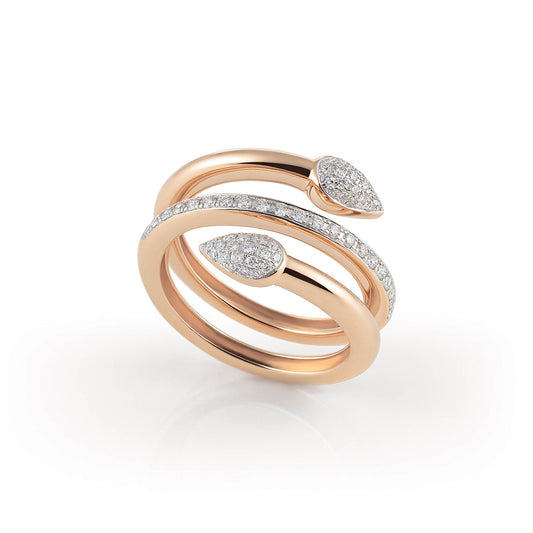 Al Coro Goccia Ring (NR530WR) aus Roségold mit Diamant
