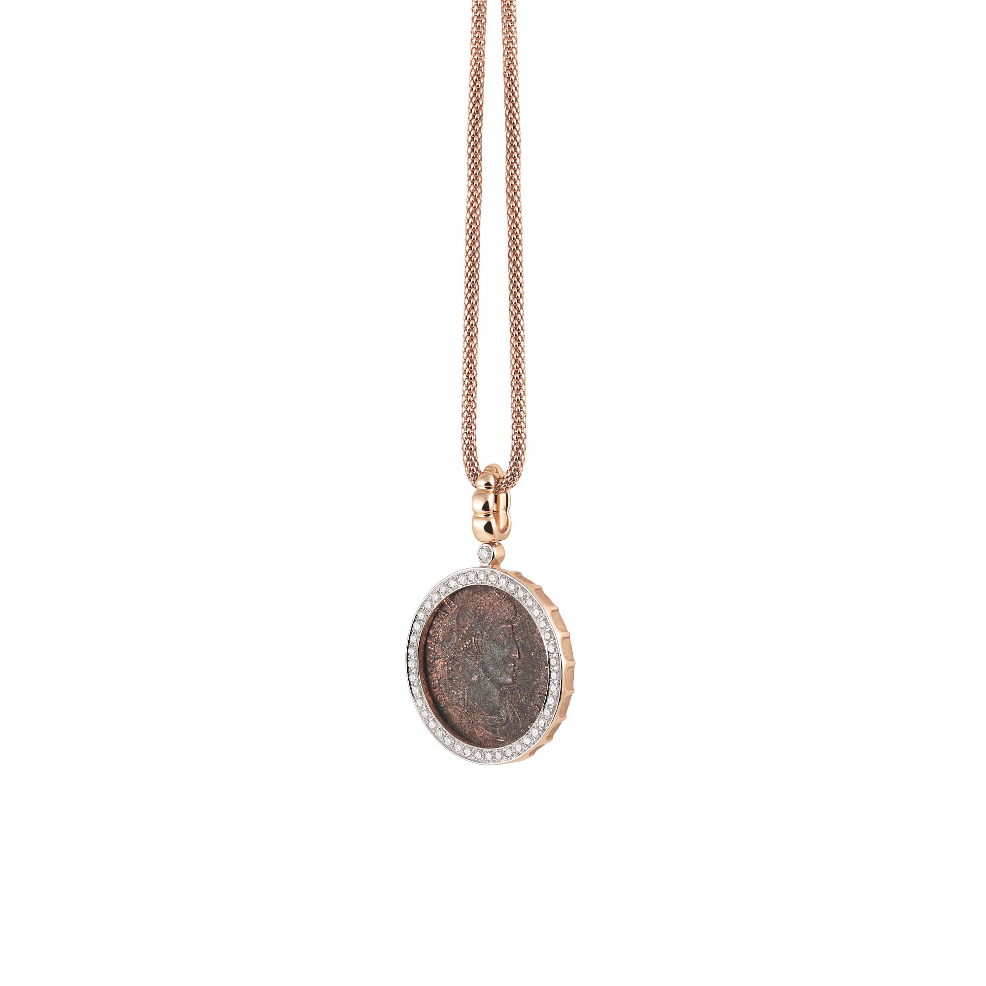 Al Coro La Piazza Anhänger (NP1481R) aus Bicolor-Gold mit Diamant