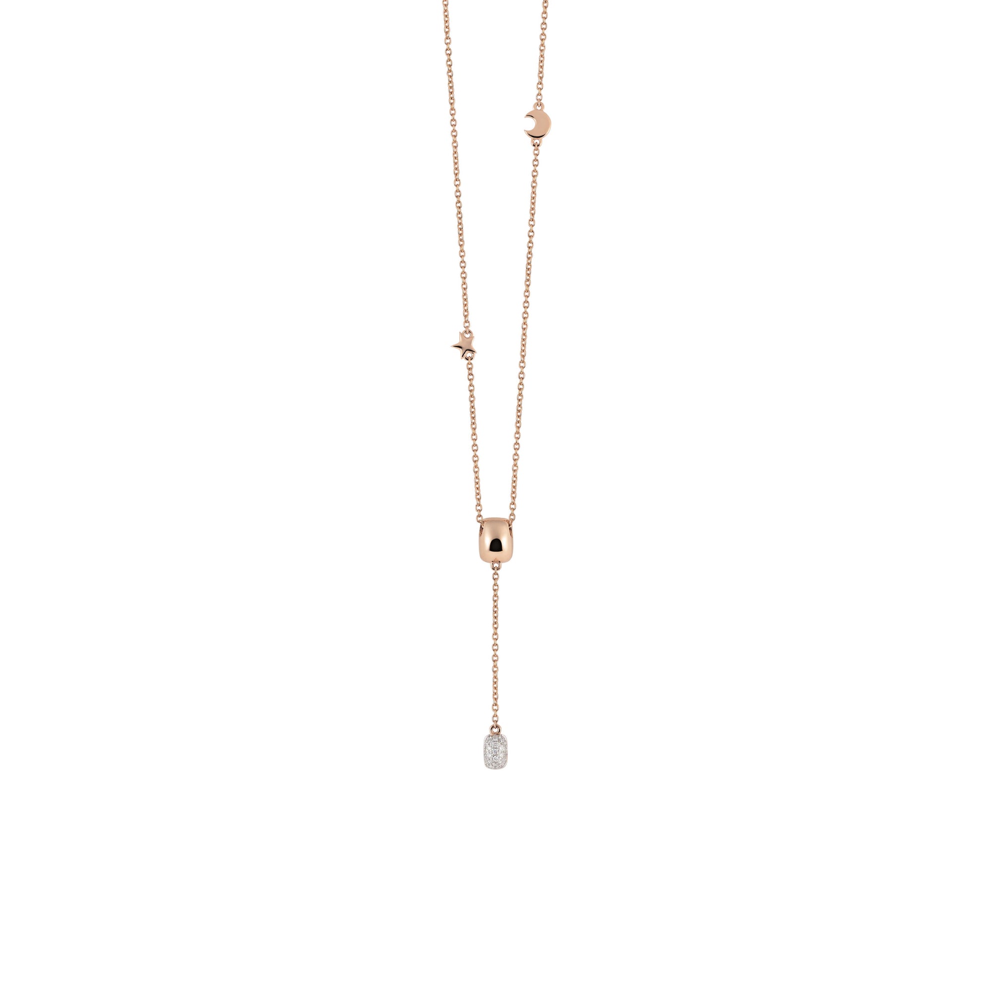 Al Coro La Piazza Collier (NC307WR) aus Roségold mit Diamant