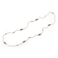 Al Coro La Piazza Collier (NC327SQR) aus Roségold mit Diamant und Rauchquarz