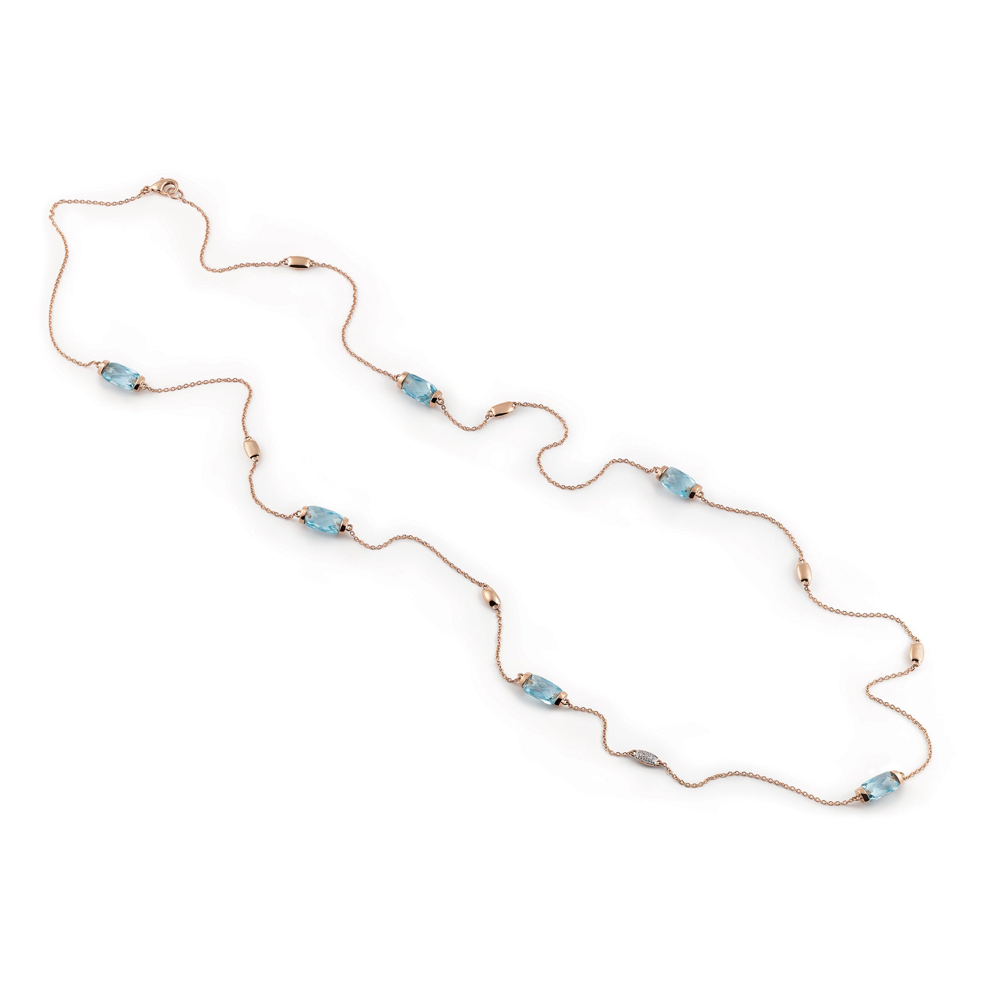 Al Coro La Piazza Collier (NC327TR) aus Roségold mit Diamant
