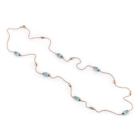 Al Coro La Piazza Collier (NC327TR) aus Roségold mit Diamant