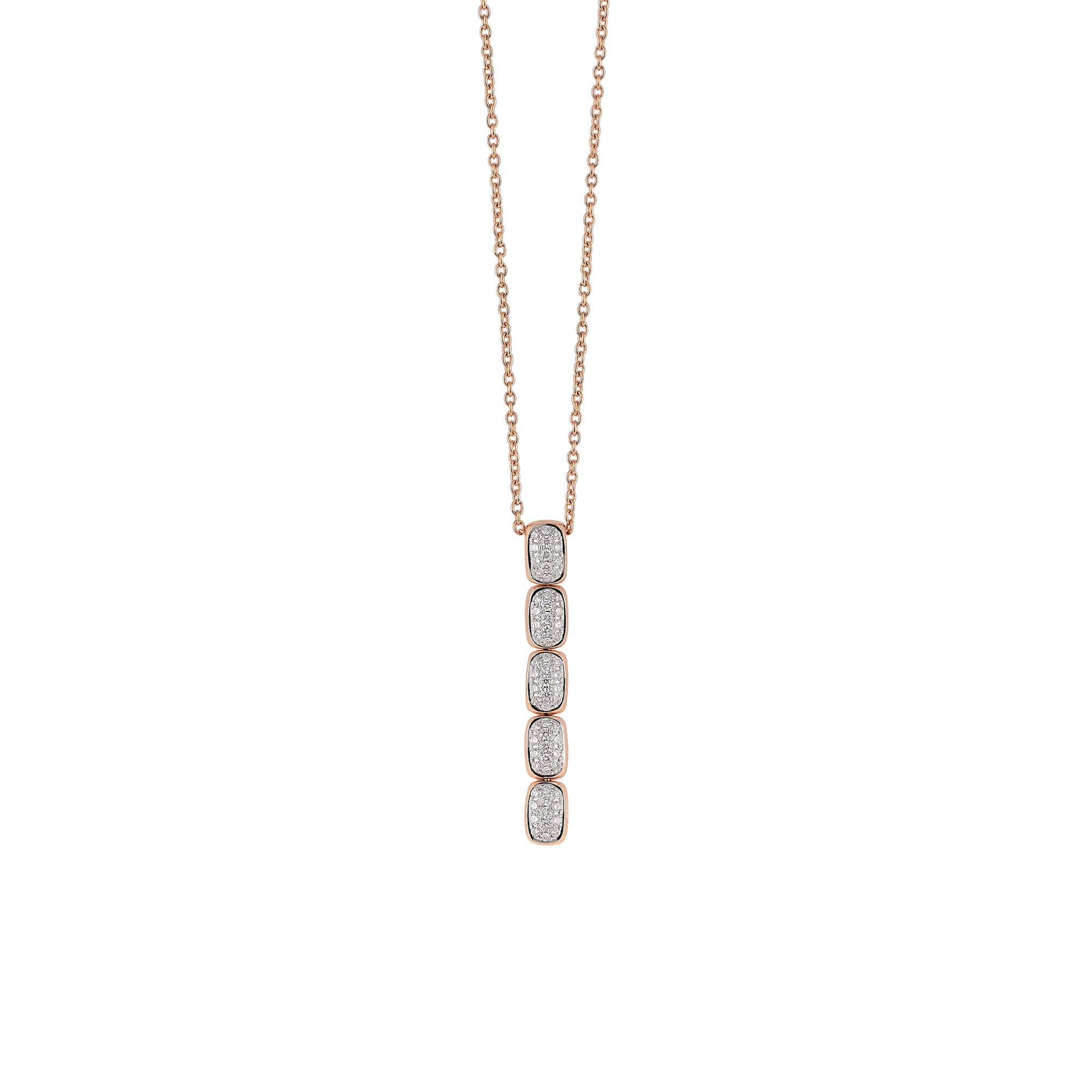 Al Coro La Piazza Collier (NC561WR) aus Roségold mit Diamant