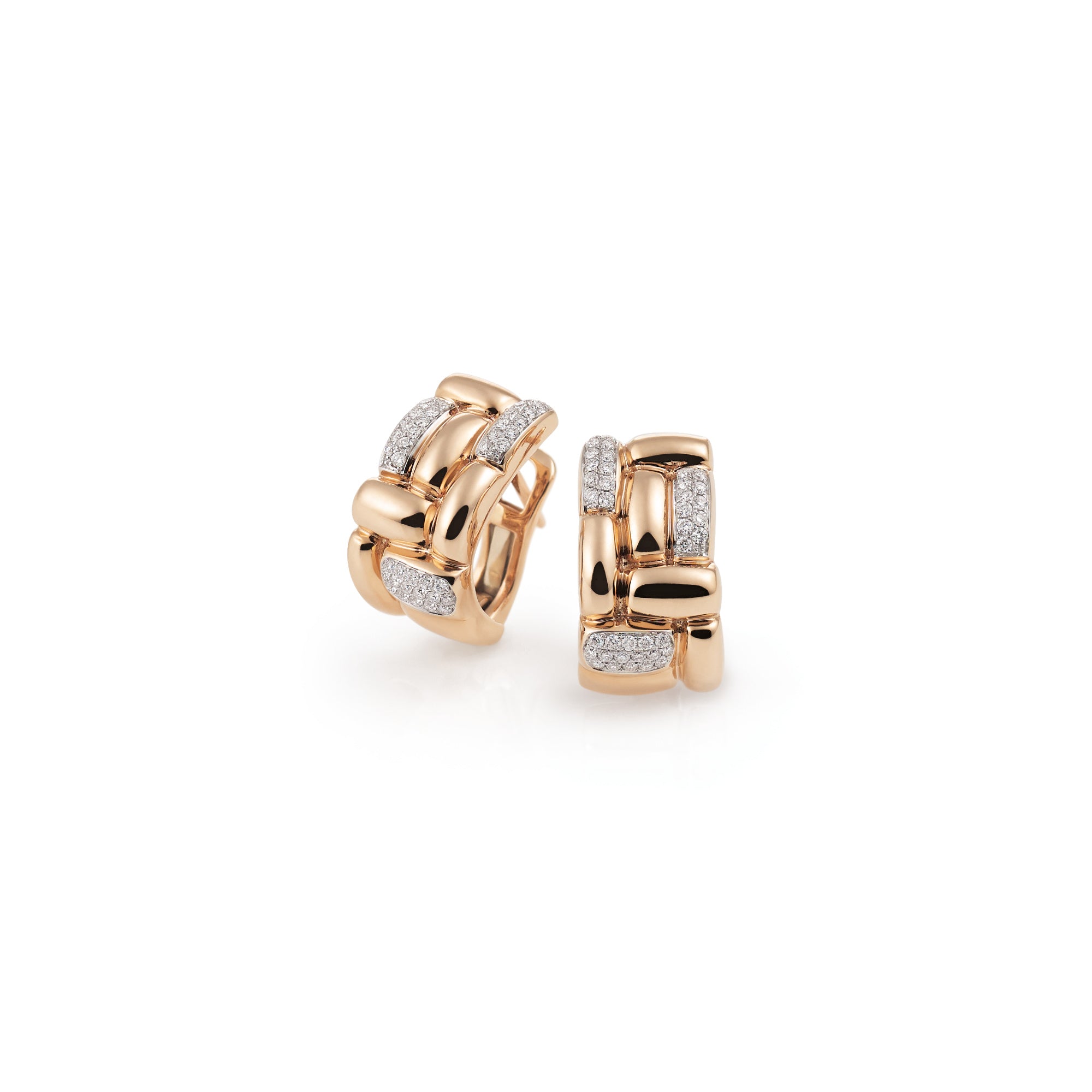 Al Coro La Piazza Creolen (NE9257WR) aus Bicolor-Gold mit Diamant