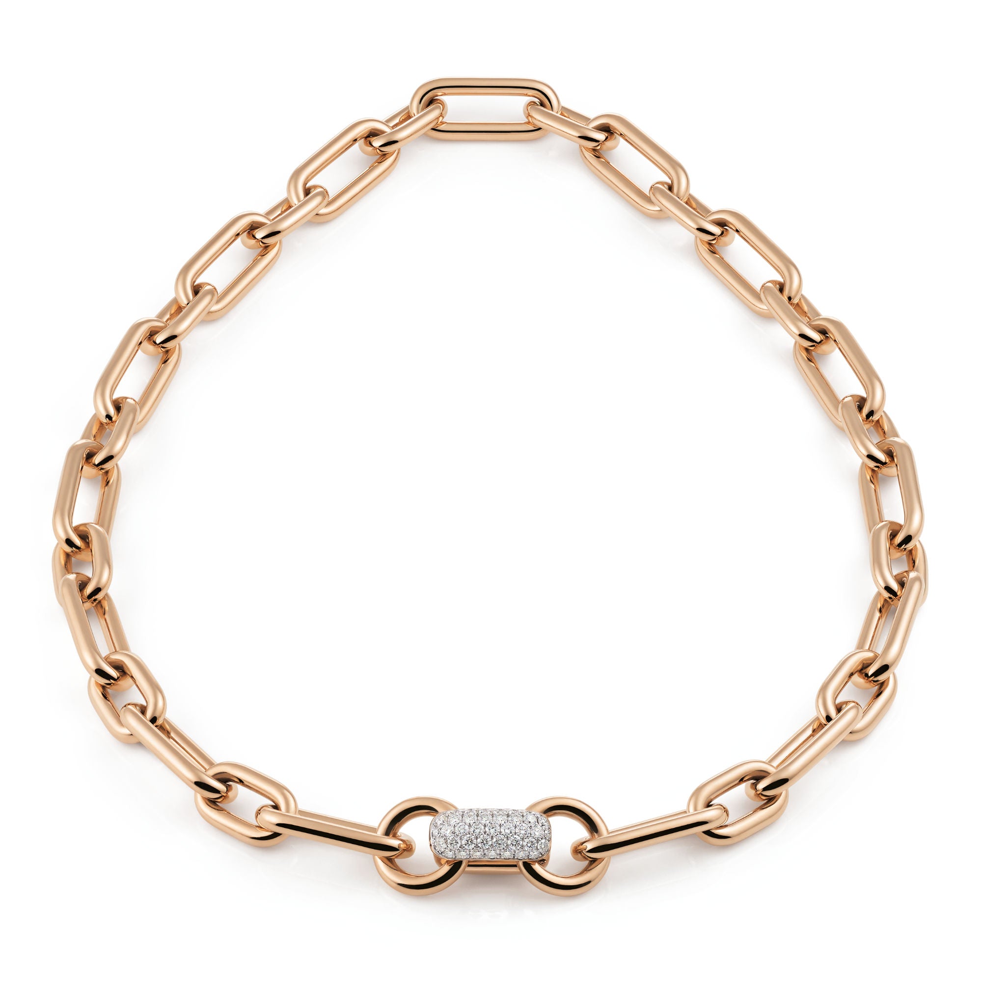 Al Coro La Piazza Halskette (AN994R) aus Bicolor-Gold mit Diamant
