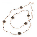 Al Coro La Piazza Halskette (NC627R) aus Roségold mit Diamant und Saphir