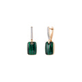 Al Coro La Piazza Ohrringe (NE3040MAR) aus Bicolor-Gold mit Diamant und Malachit
