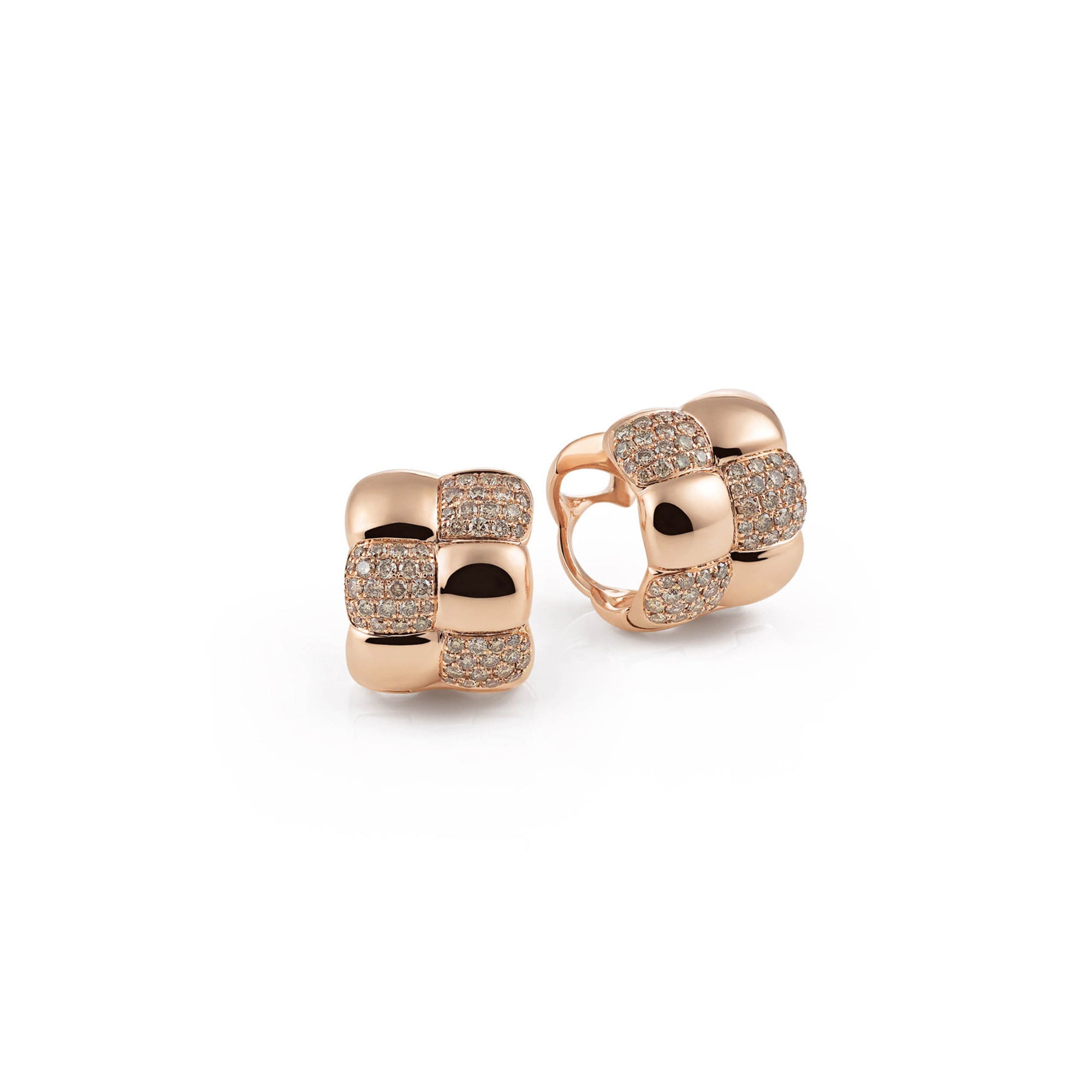 Al Coro La Piazza Ohrringe (NE454BDR) aus Roségold mit Diamant