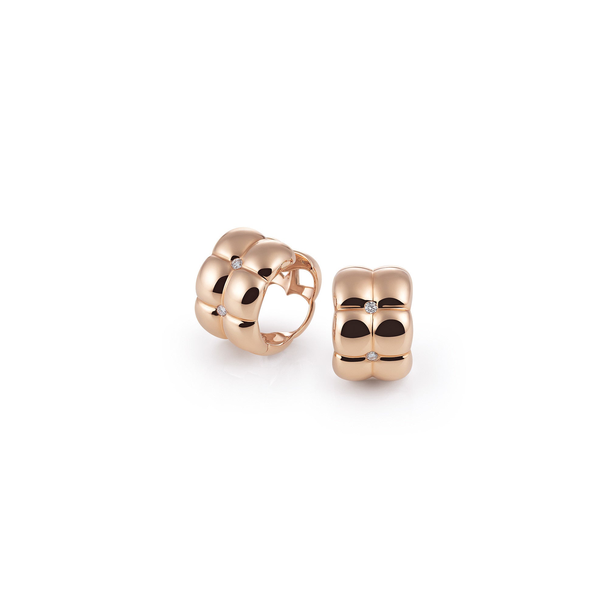 Al Coro La Piazza Ohrringe (NE456R) aus Roségold mit Diamant