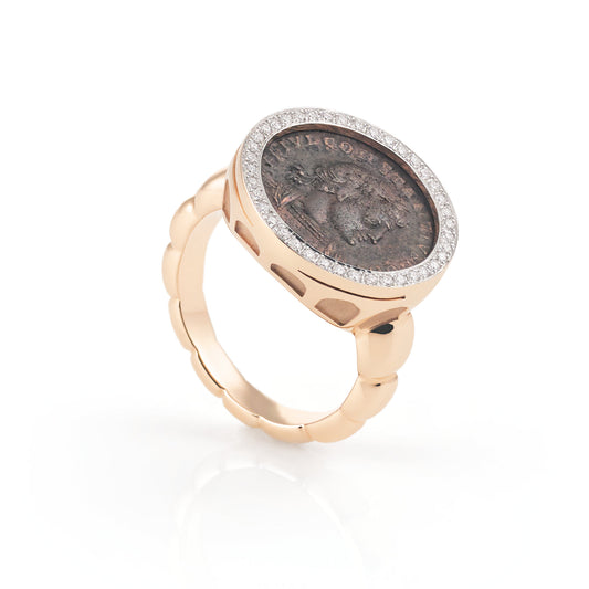 Al Coro La Piazza Ring (NR1486R) aus Bicolor-Gold mit Diamant