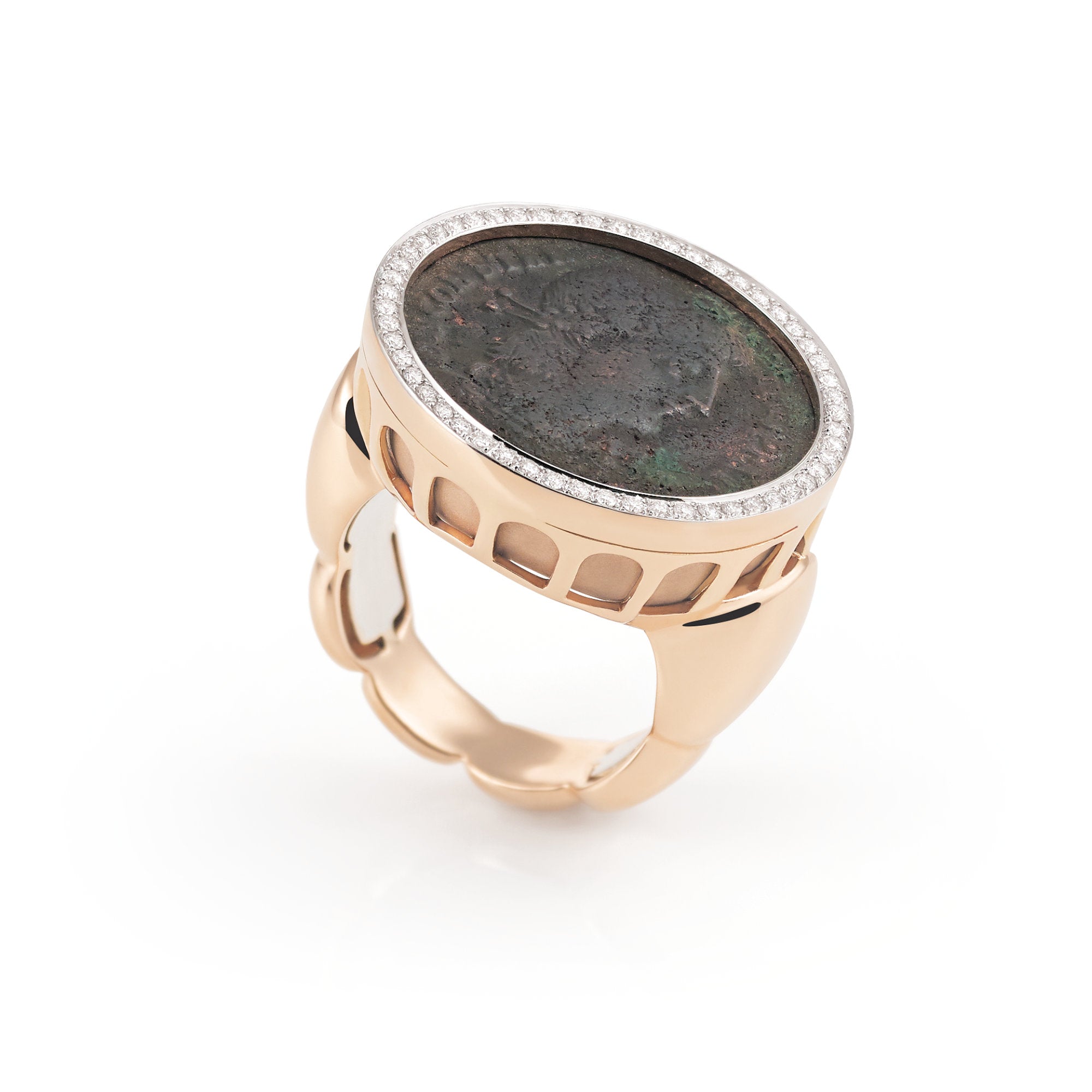 Al Coro La Piazza Ring (NR1487R) aus Bicolor-Gold mit Diamant