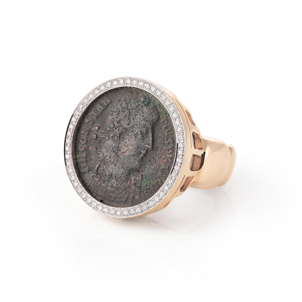Al Coro La Piazza Ring (NR1487R) aus Bicolor-Gold mit Diamant