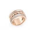 Al Coro La Piazza Ring (NR1491BWR) aus Roségold mit Diamant