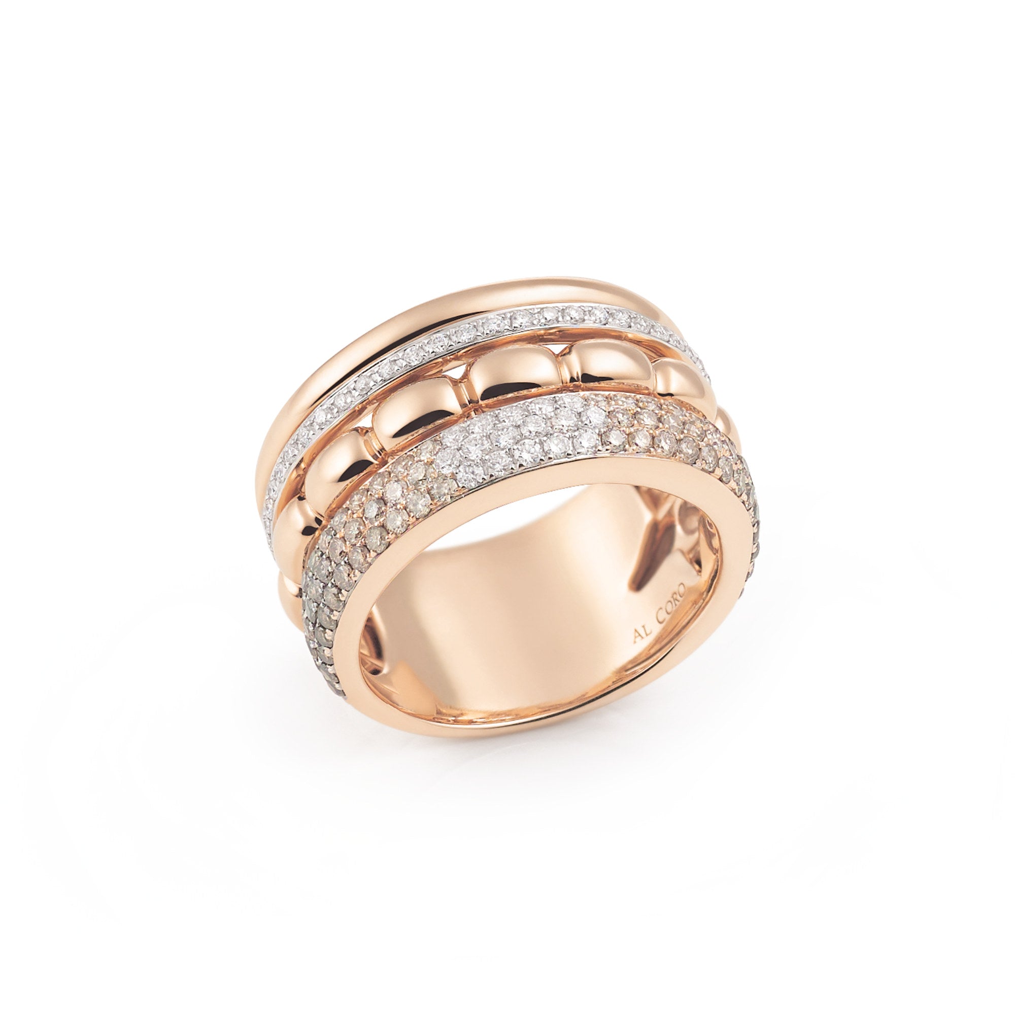 Al Coro La Piazza Ring (NR1491BWR) aus Roségold mit Diamant