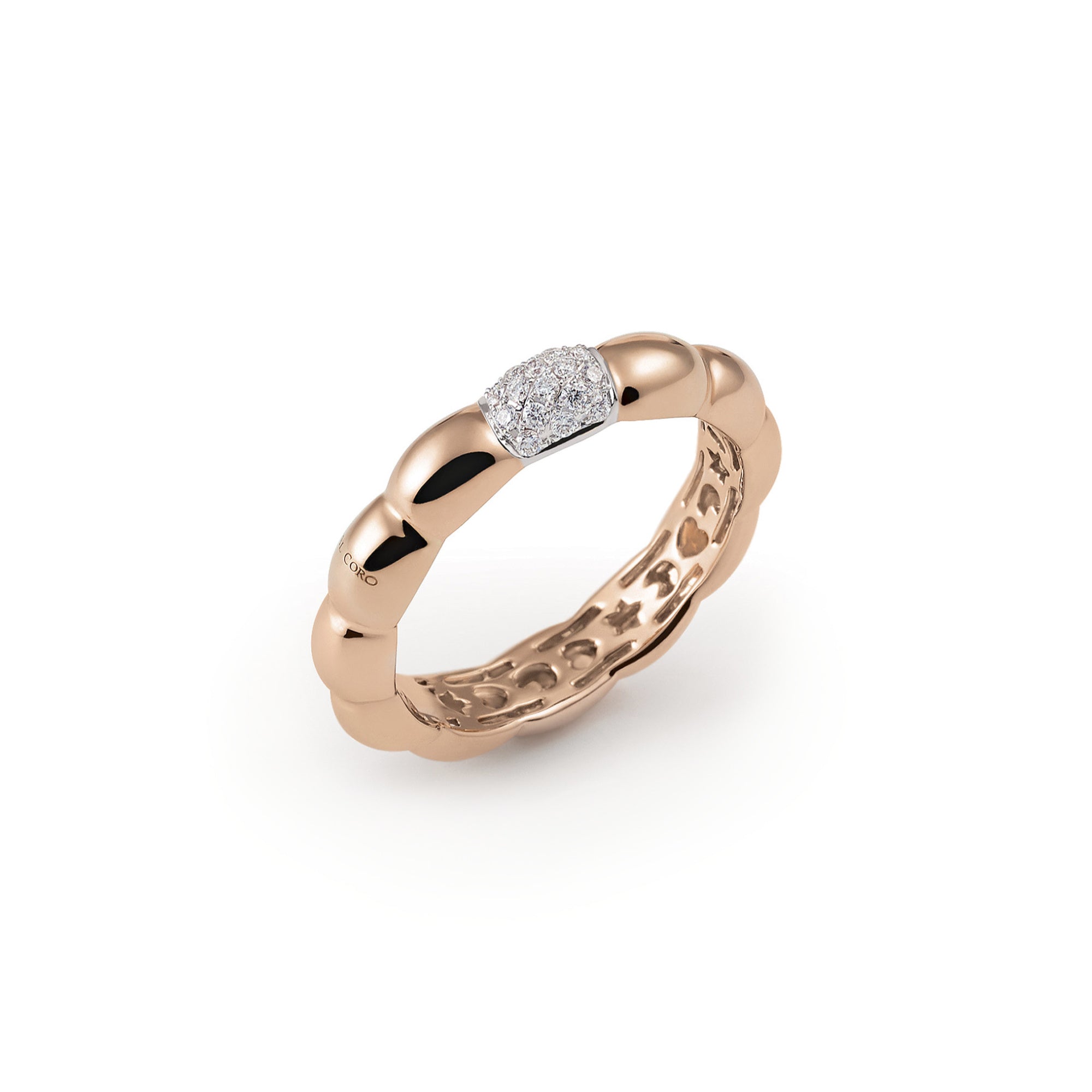 Al Coro La Piazza Ring (NR294RB) aus Roségold mit Diamant