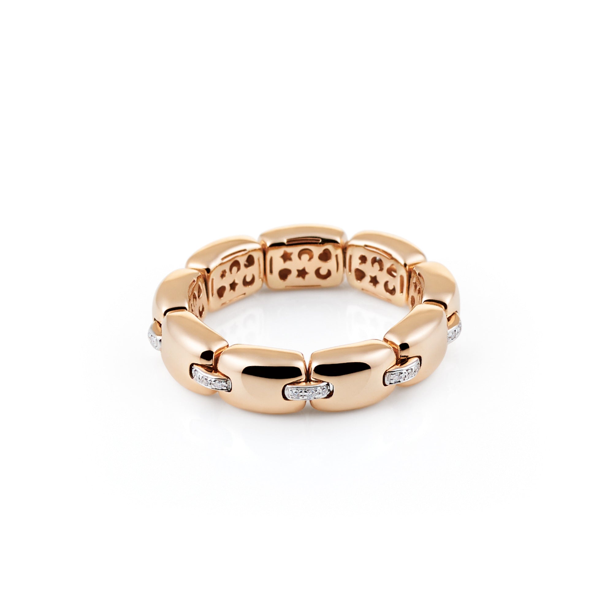 Al Coro La Piazza Ring (NR3027RW) aus Bicolor-Gold mit Diamant