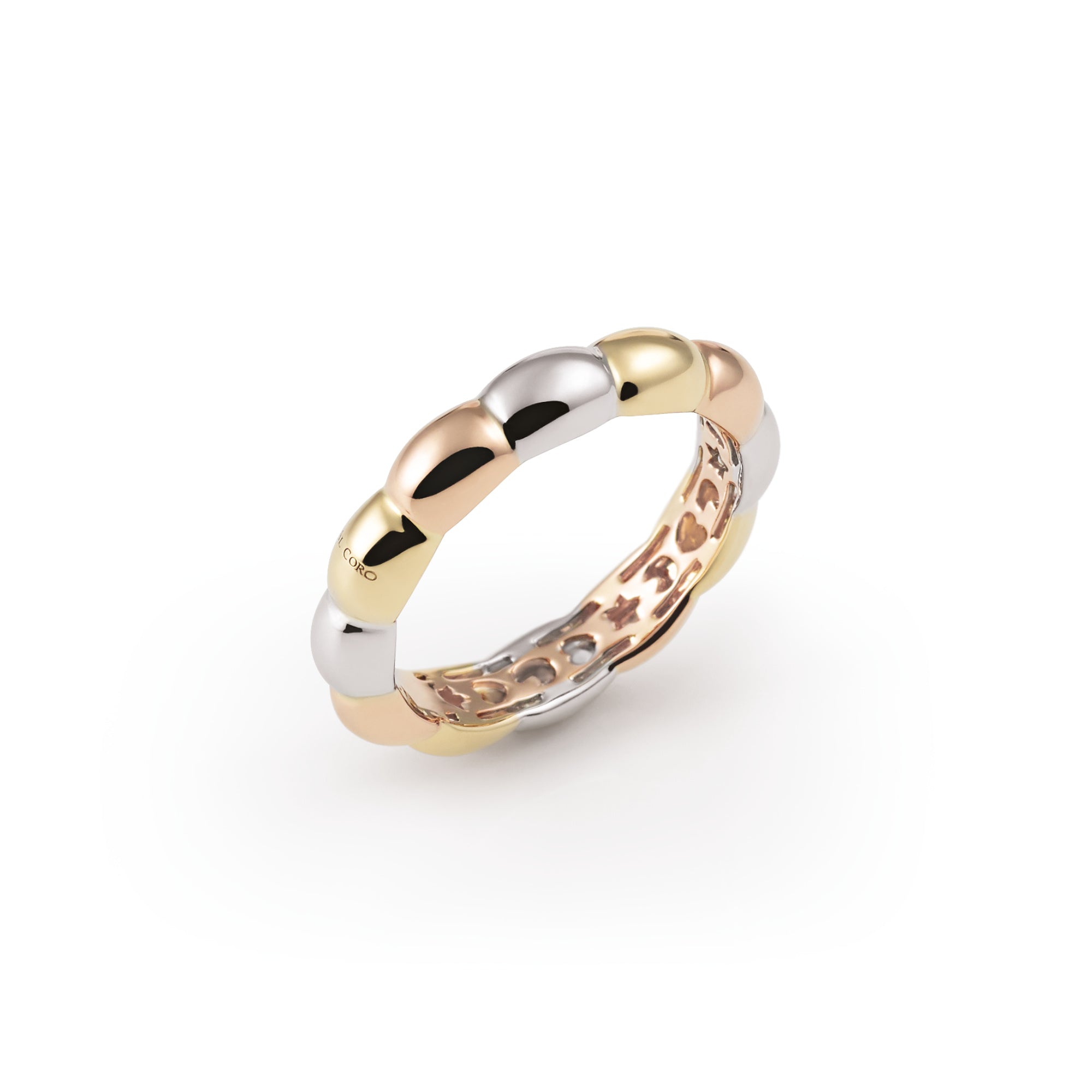 Al Coro La Piazza Ring (NR303WGR) aus Tricolor-Gold