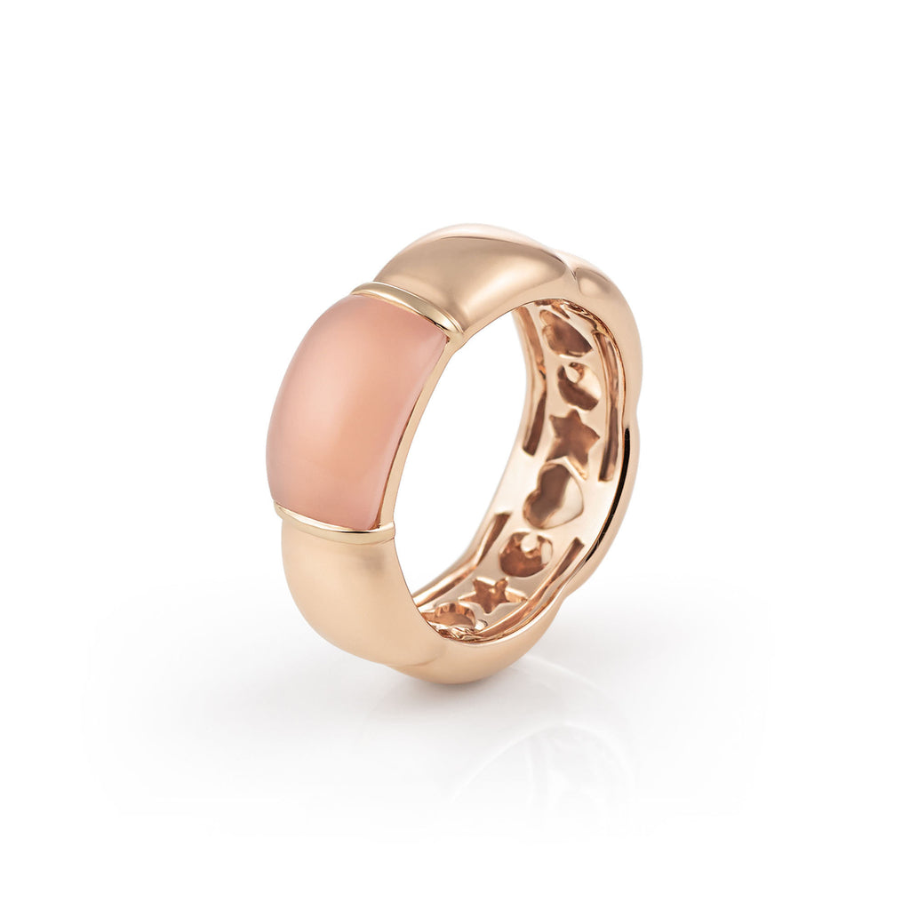 Al Coro La Piazza Ring (NR580PCR) aus Roségold mit Chalcedon