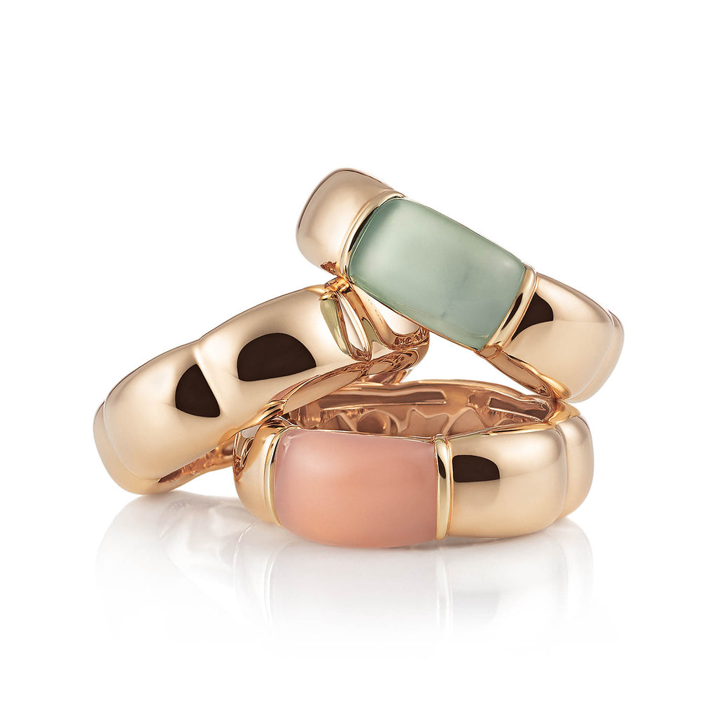 Al Coro La Piazza Ring (NR580PCR) aus Roségold mit Chalcedon