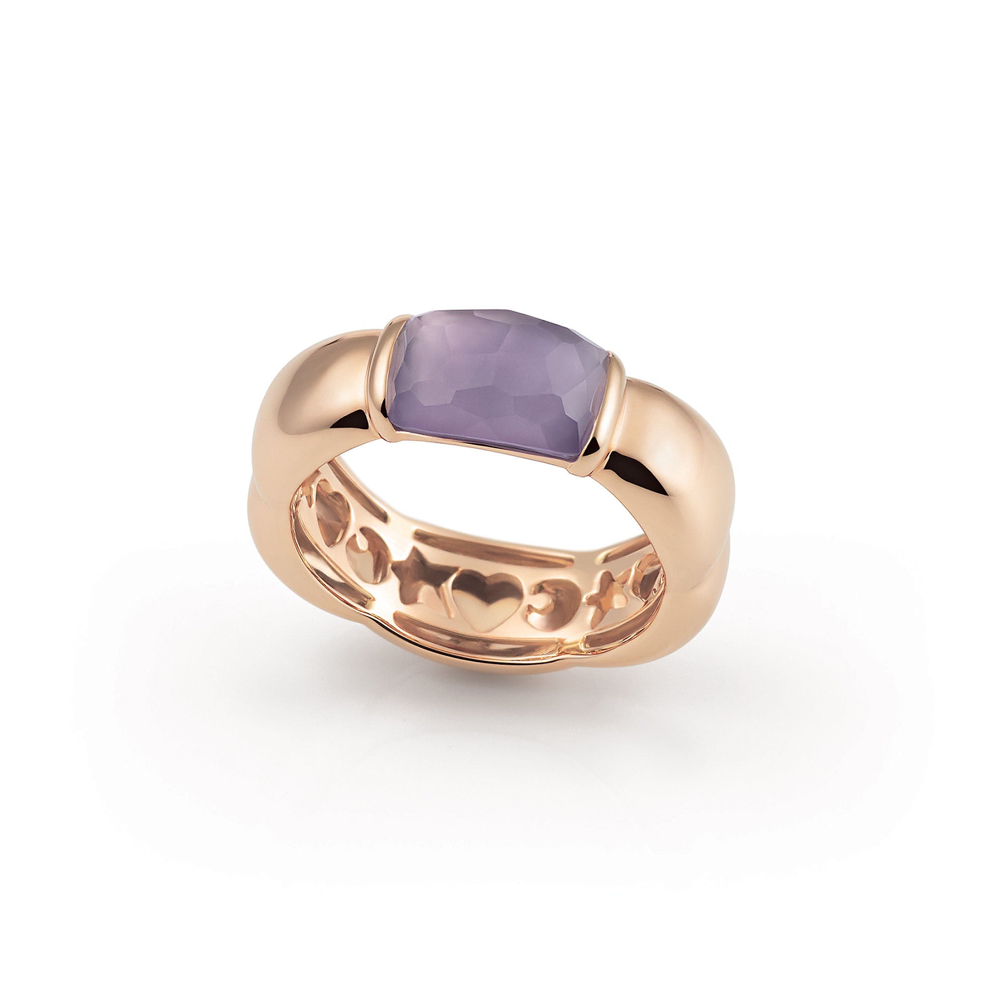 Al Coro La Piazza Ring (NR581AR) aus Roségold mit Amethyst