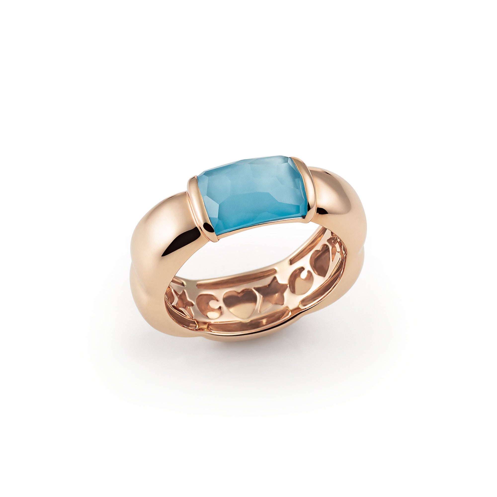 Al Coro La Piazza Ring (NR581TR) aus Roségold mit Topas