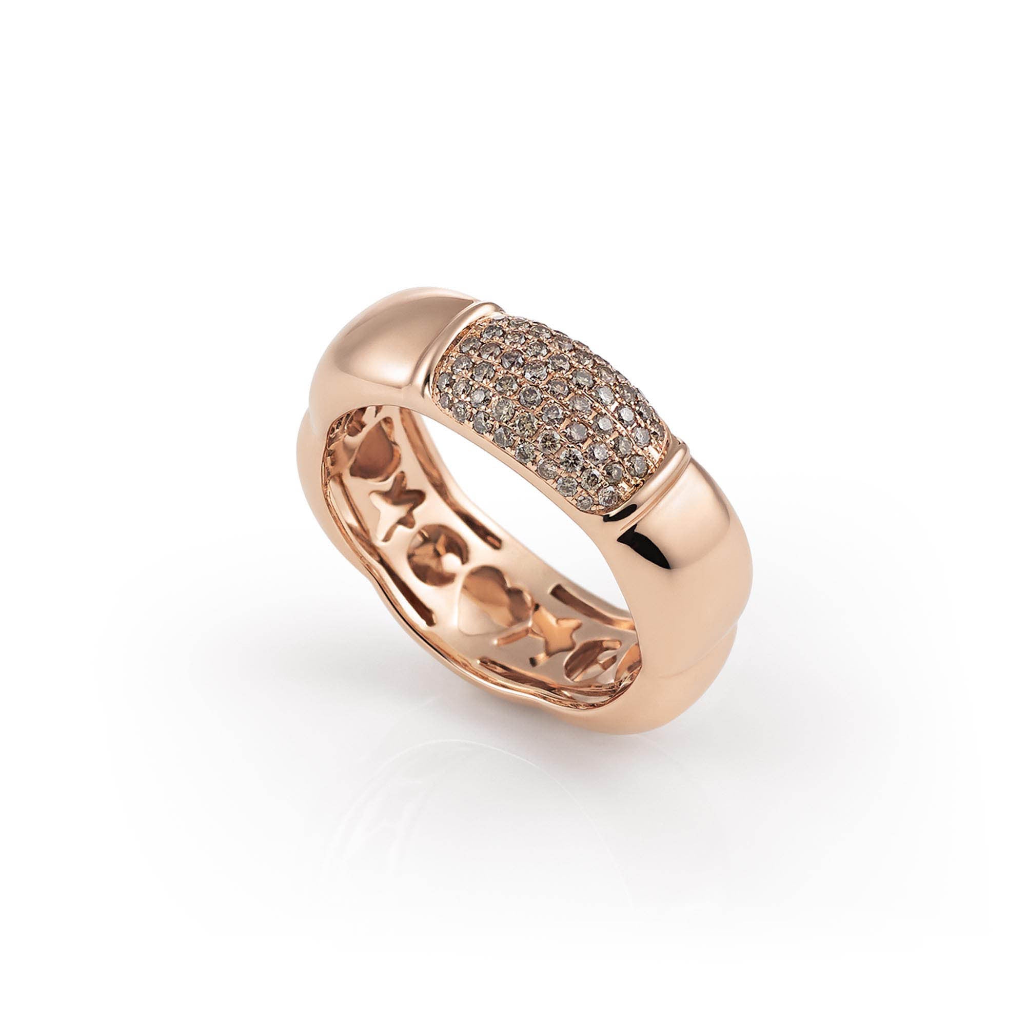 Al Coro La Piazza Ring (NR824BR) aus Roségold mit Diamant