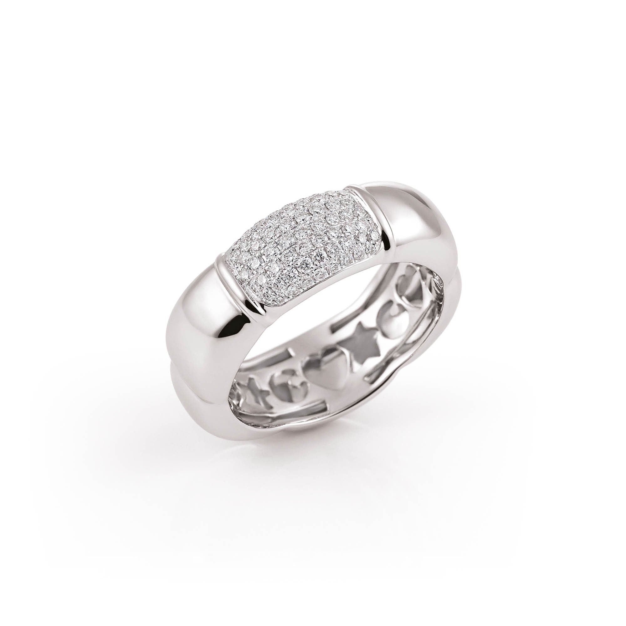 Al Coro La Piazza Ring (NR824W) aus Weißgold mit Diamant