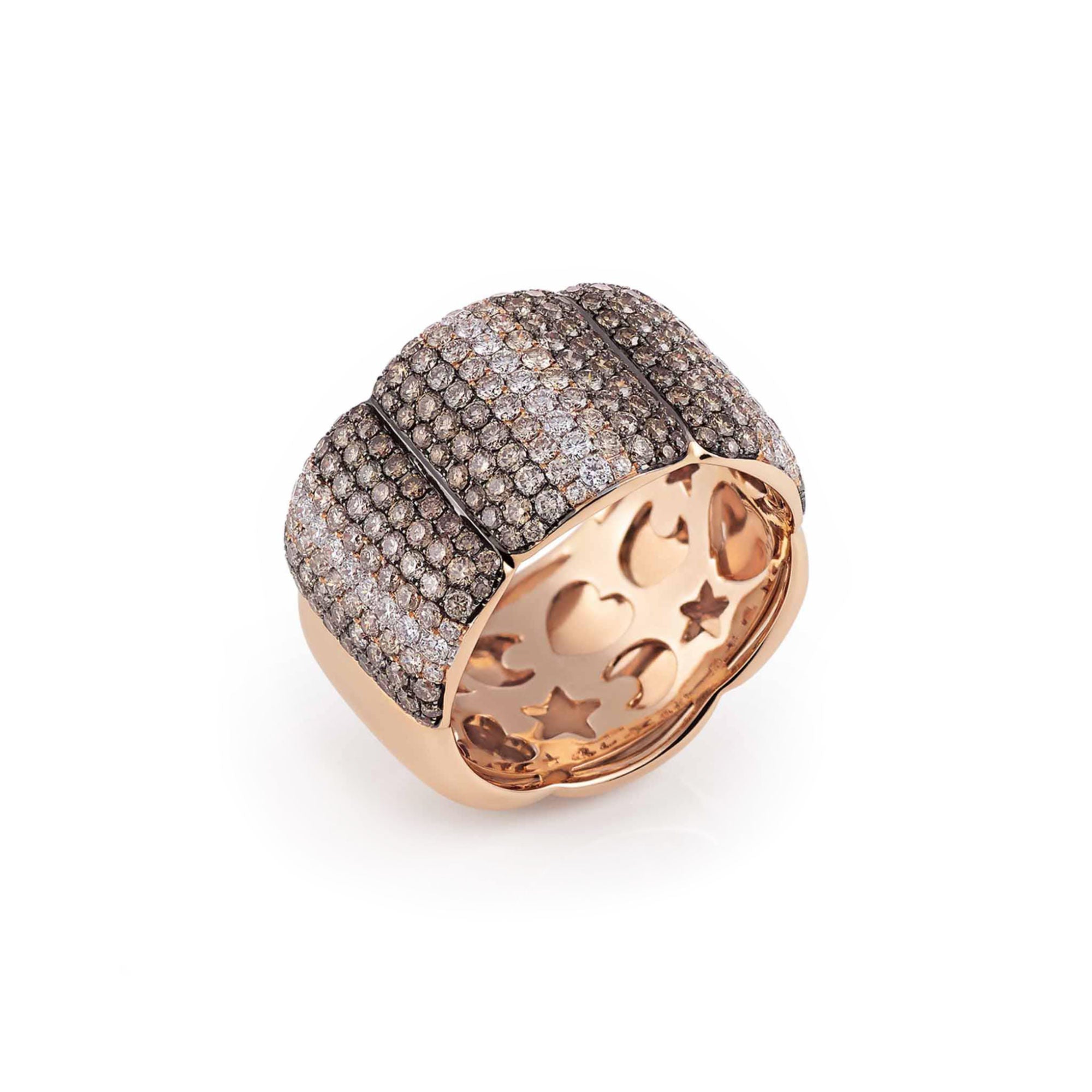 Al Coro La Piazza Ring (NR888BWR) aus Roségold mit Diamant