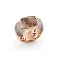 Al Coro La Piazza Ring (NR9457SQBWR) aus Roségold mit Diamant und Rauchquarz