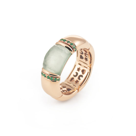 La Piazza Ring, Roségold • Prasiolith • Tsavorit von Al Coro (NRF1619PRAR)