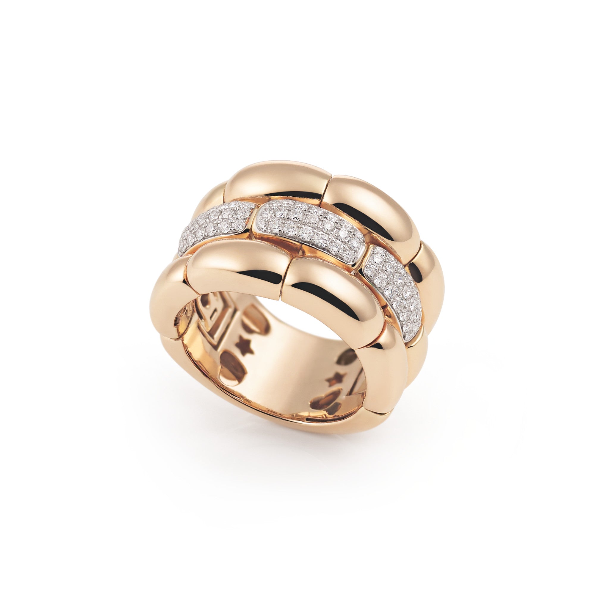 Al Coro La Piazza Ring (NRF620WR) aus Roségold mit Diamant