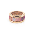 Al Coro La Piazza Ring (NRF624PSWR) aus Roségold mit Diamant und Saphir