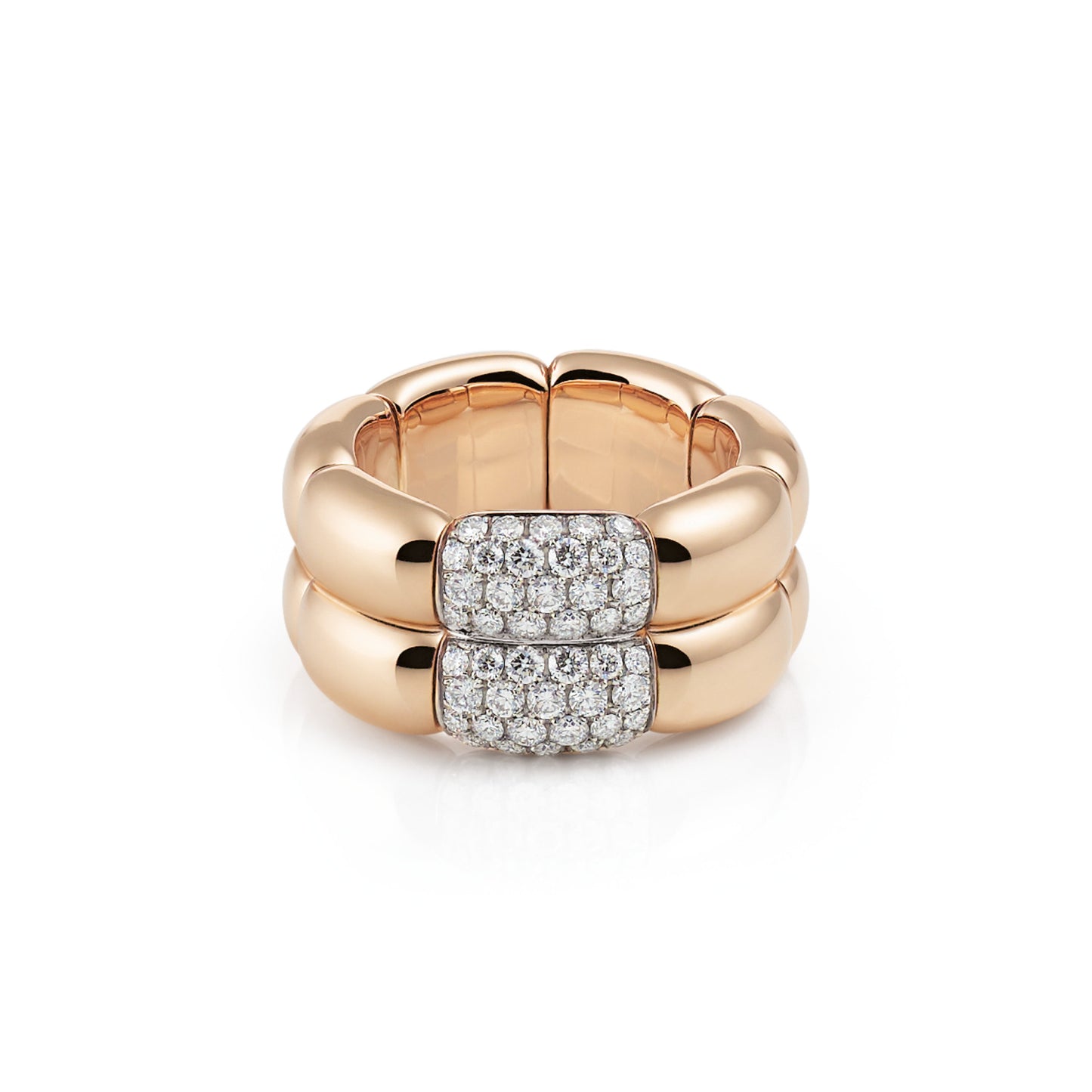 Al Coro La Piazza Ring (R985WR) aus Bicolor-Gold mit Diamant