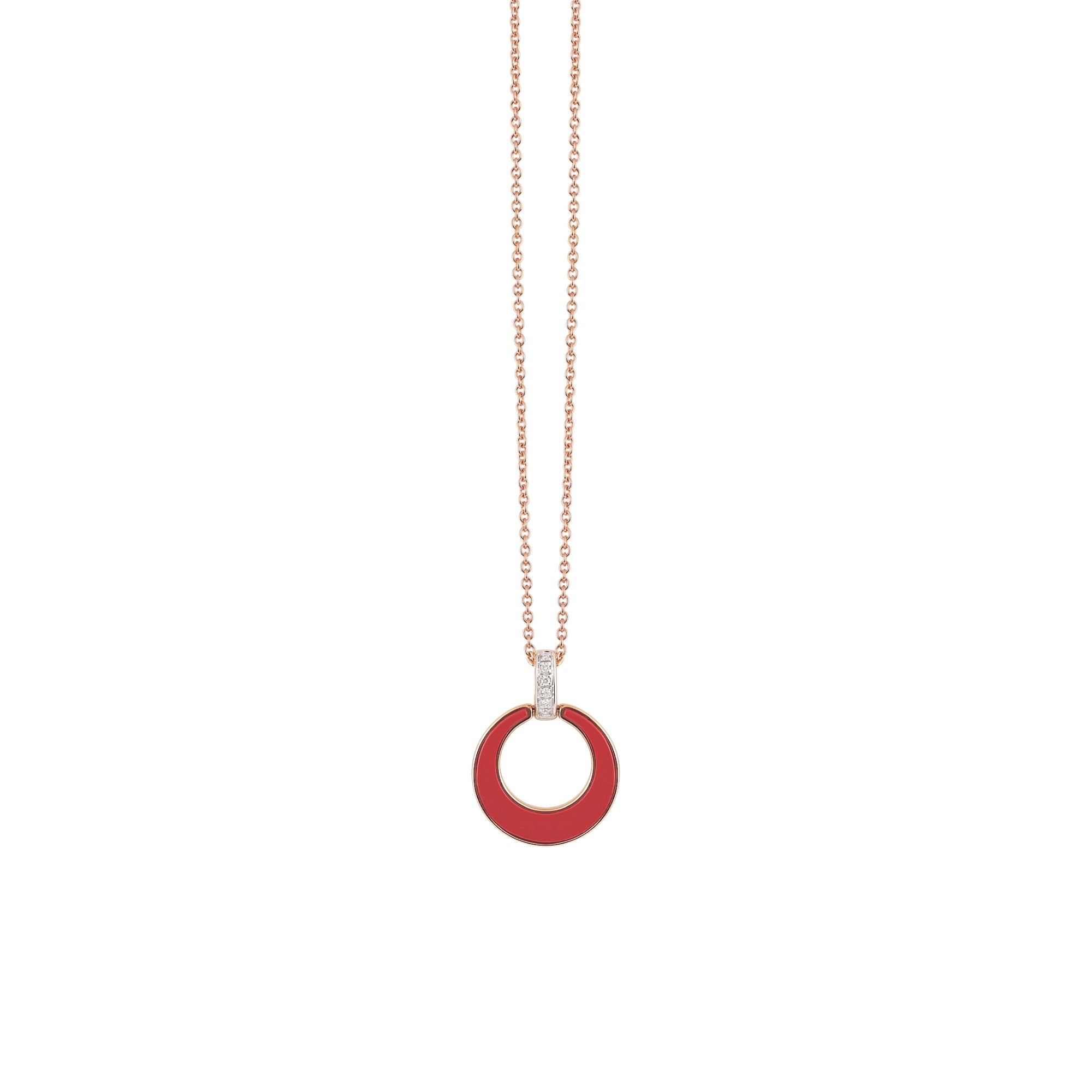 Al Coro Mezzaluna Anhänger (NP1496COR) aus Bicolor-Gold mit Diamant