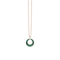 Al Coro Mezzaluna Anhänger (NP1496MAR) aus Bicolor-Gold mit Diamant und Malachit