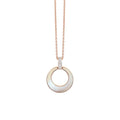 Al Coro Mezzaluna Anhänger (NP1496MOR) aus Roségold mit Diamant und Perlmutt