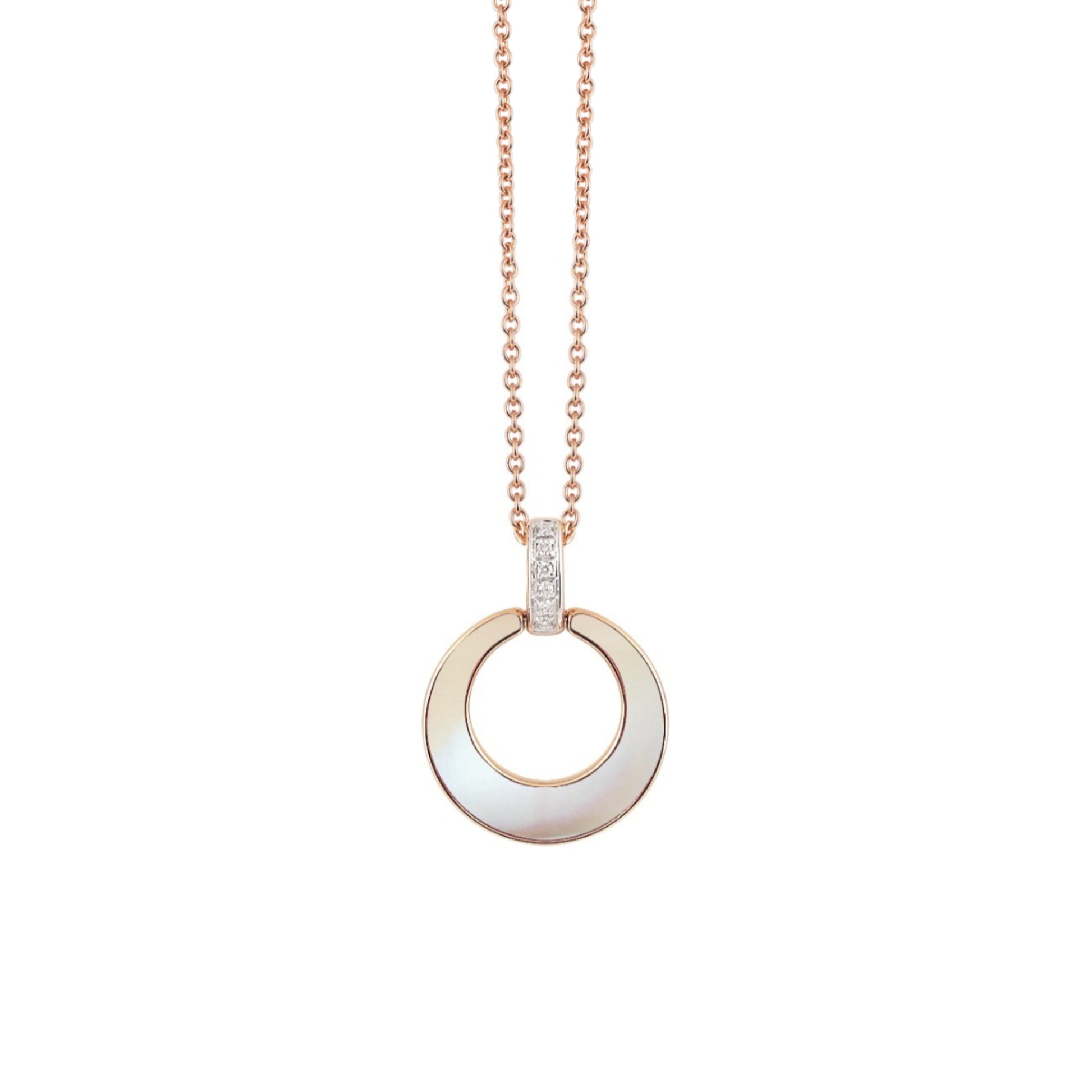Mezzaluna Anhänger, Roségold • Diamant • Perlmutt von Al Coro (NP1496MOR)