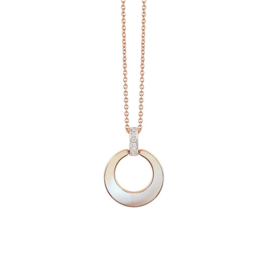 Mezzaluna Anhänger, Roségold • Diamant • Perlmutt von Al Coro (NP1496MOR)
