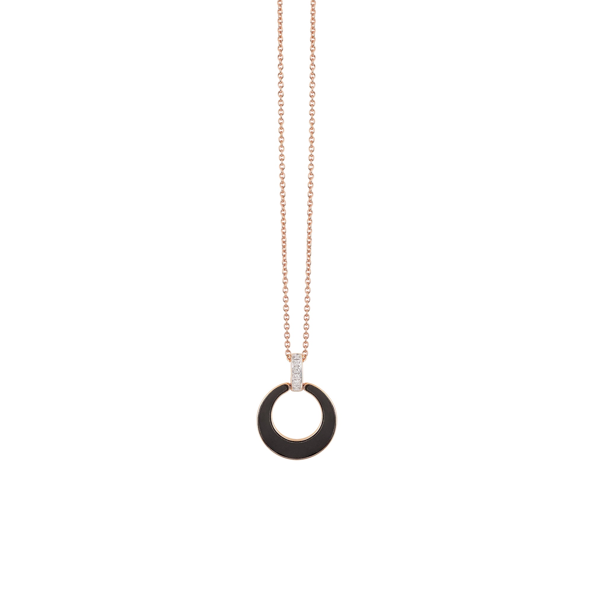Al Coro Mezzaluna Anhänger (NP1901FER) aus Bicolor-Gold mit Diamant