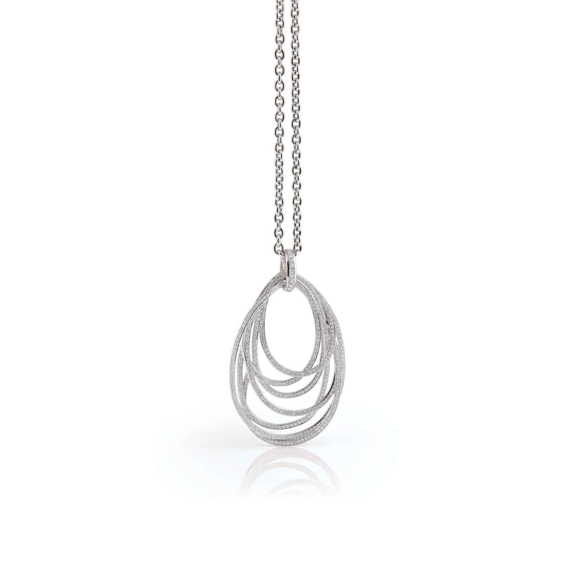 Al Coro Mezzaluna Anhänger (P2376W) aus Weißgold mit Diamant