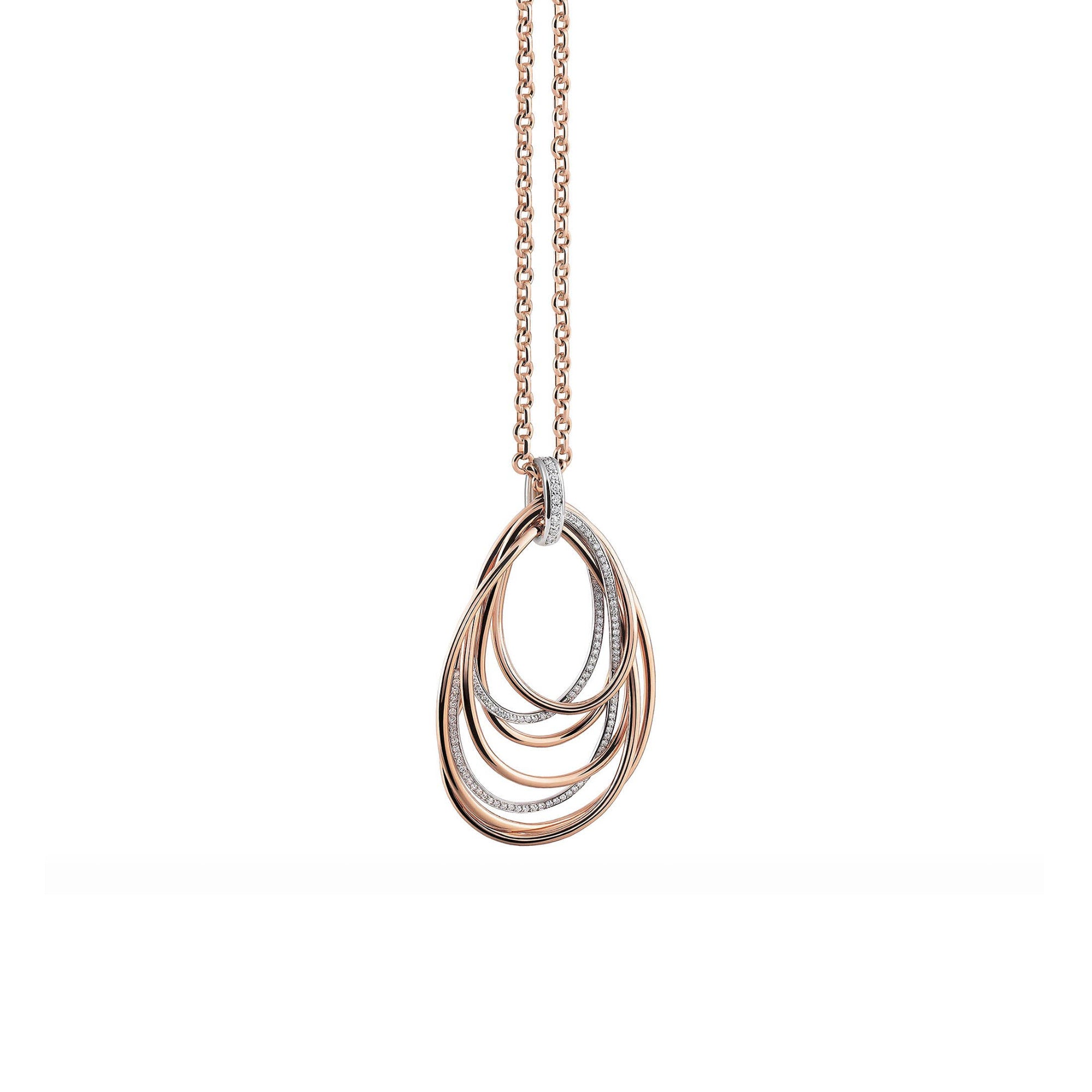 Al Coro Mezzaluna Anhänger (P2378R) aus Bicolor-Gold mit Diamant