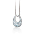 Al Coro Mezzaluna Anhänger (P2446TW) aus Weißgold mit Diamant und Topas