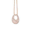 Al Coro Mezzaluna Anhänger (P2446WMR) aus Roségold mit Diamant und Mondstein